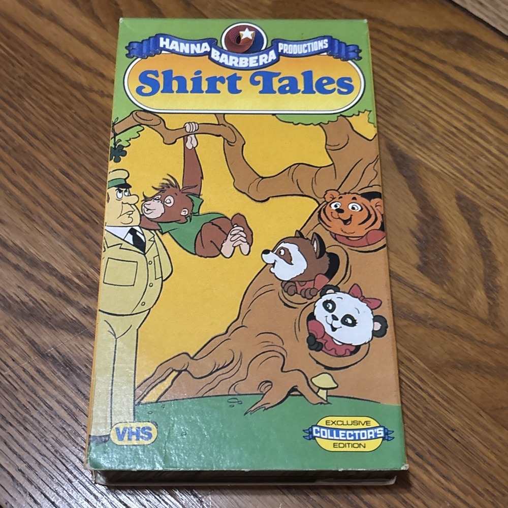 Shirt Tales VHS Tape 1986 Bogey Goes Ape  The Rain The Park and The Robot